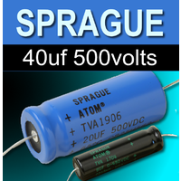 Sprague 40uf 500v Capacitors