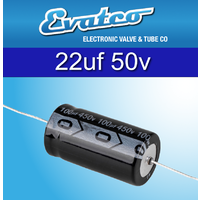 EVATCO 22uf 50v Axial Capacitors 5 pack